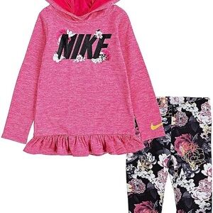 Nike girls two piece leggings and hoodie top set